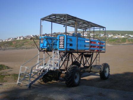 Burgh Island Tractor for high tide